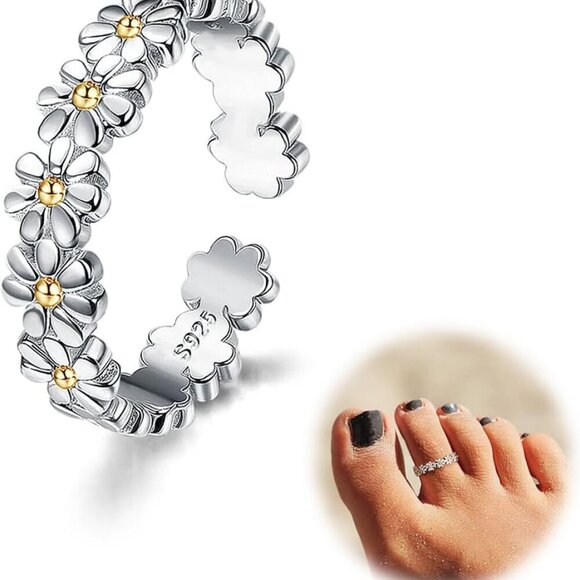 Jewelry - Versatile Adjustable Toe Rings in 925 Silver - Perfect Summer Foot Jewelry